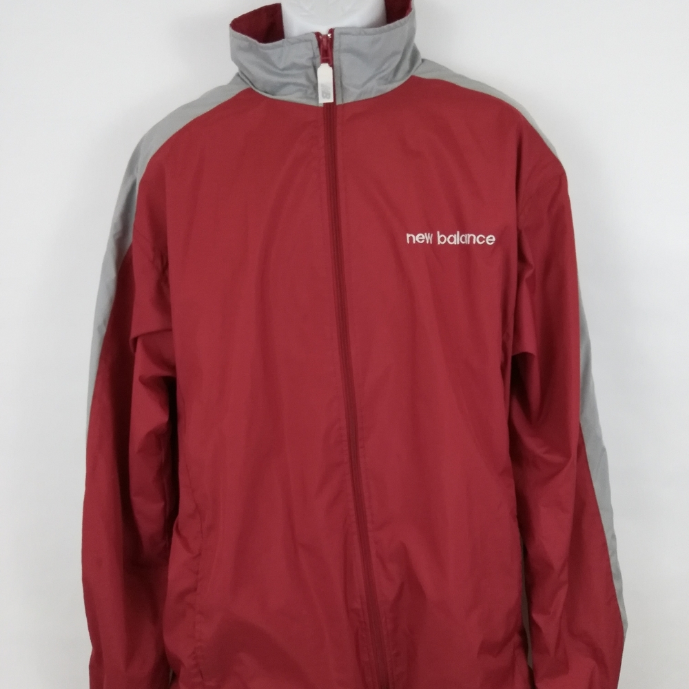New Balance Mens Red Jacket Mock FullZipe Size XLT